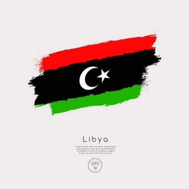 Libya bayrak vektör çizimi 