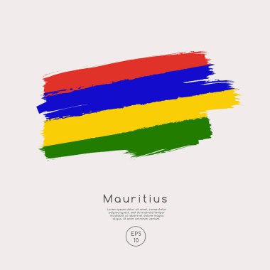 Mauritius bayrak illüstrasyon vektör 