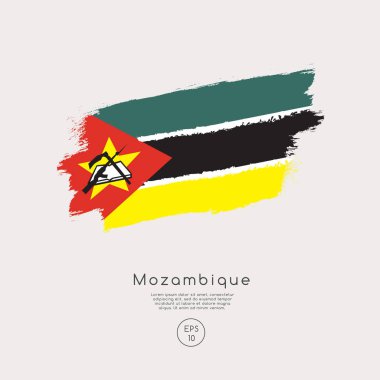 Mozambik bayrak illüstrasyon vektör 