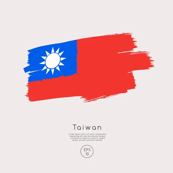 Векторная Иллюстрация Флага Тайваня — стоковый вектор