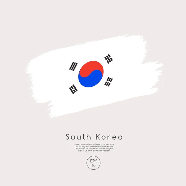 Coreia Sul Bandeira Vetor Ilustração — Vetor de Stock