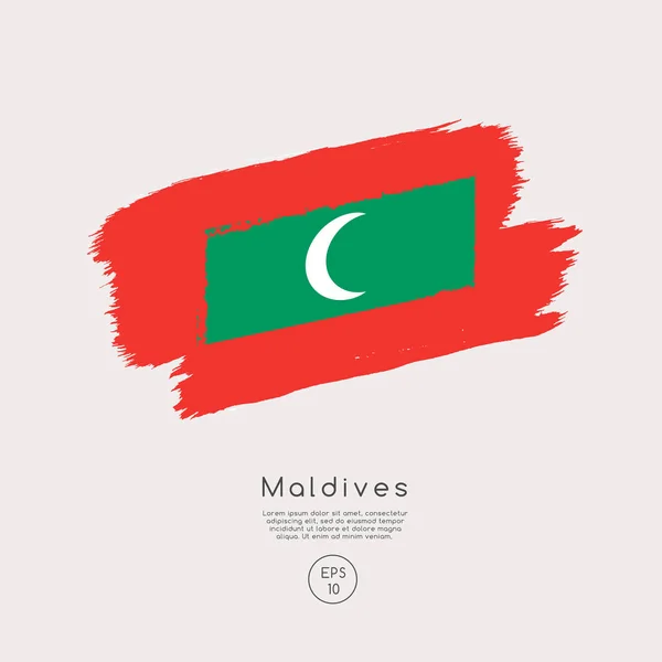 马尔代夫国旗矢量插图 — 图库矢量图片