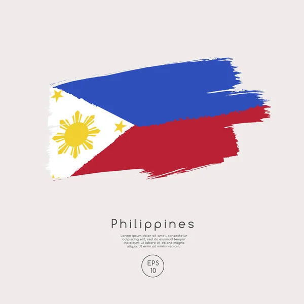 Philippinische Flagge Vektor Illustration — Stockvektor