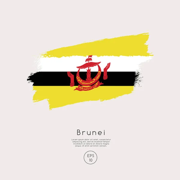 Brunei Bandera Vector Ilustración — Archivo Imágenes Vectoriales