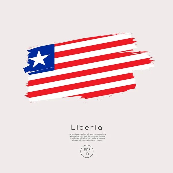リベリア旗ベクトルイラスト — ストックベクタ