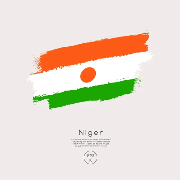 Níger Bandera Vector Ilustración — Vector de stock
