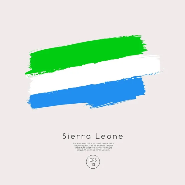 Sierra Leona Bandera Vector Ilustración — Archivo Imágenes Vectoriales