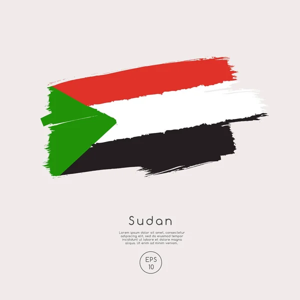 Flaga Sudanu Ilustracja Wektorowa — Wektor stockowy