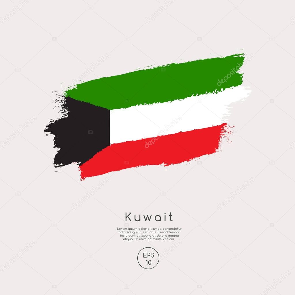 Download Kuwait Flag Vector Illustration — Stock Vector © daraon ...