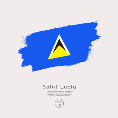 Saint lucia bayrak illüstrasyon vektör 