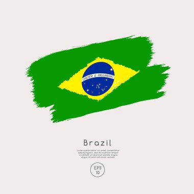 Brezilya bayrak vektör illüstrasyonu 