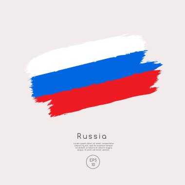 Rusya bayrağı illüstrasyon vektör 