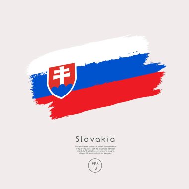 Slovakya bayrağı illüstrasyon vektör 