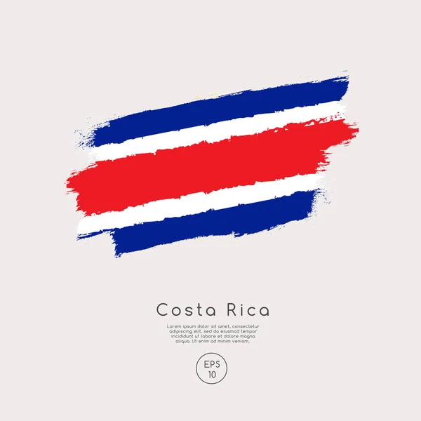 コスタリカの旗ベクトル イラスト — ストックベクタ