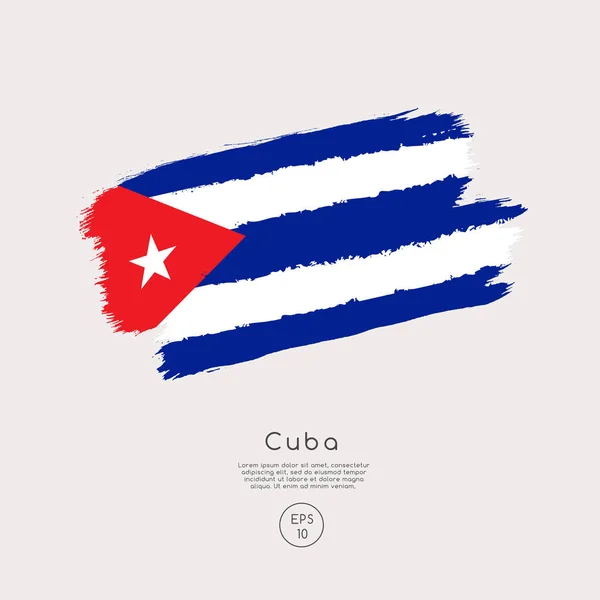 Illustration Vectorielle Drapeau Cuba — Image vectorielle