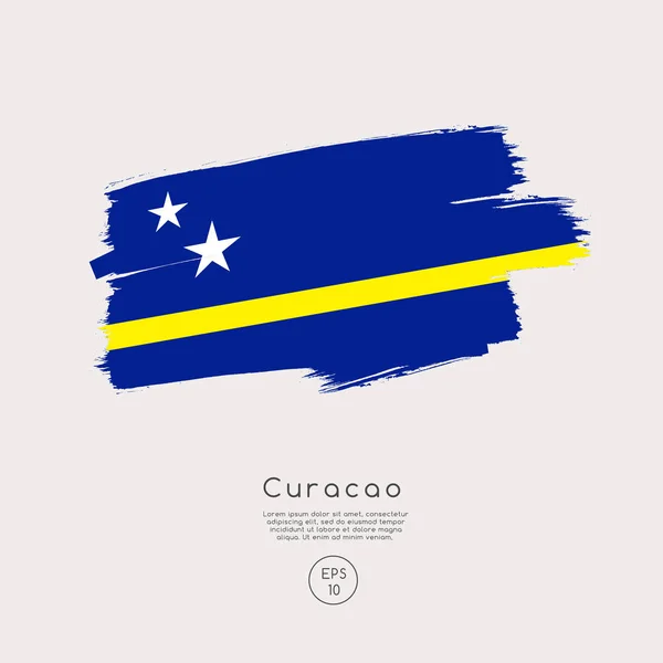 Ilustración Vector Bandera Curacao — Archivo Imágenes Vectoriales