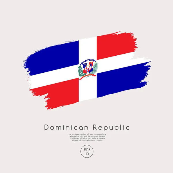 ドミニカ共和国の国旗ベクトル イラスト — ストックベクタ