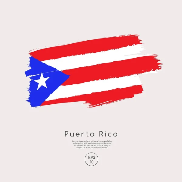 プエルトリコの旗ベクトル イラスト — ストックベクタ