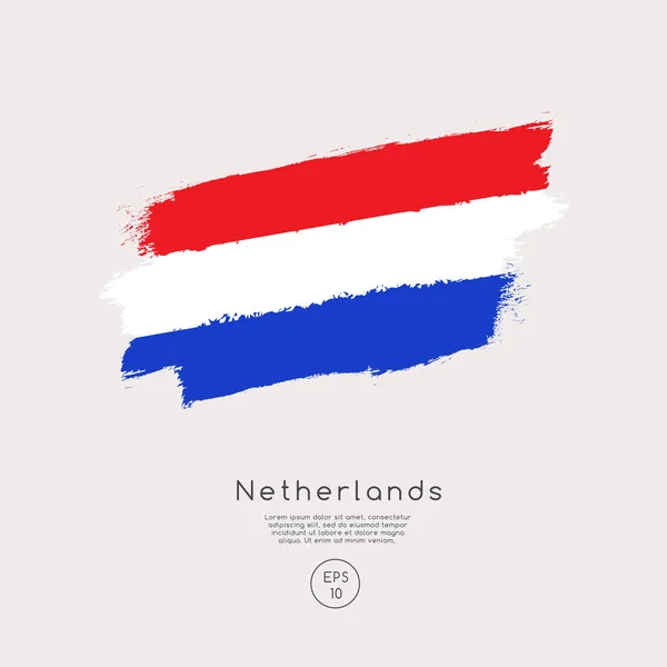 Netherland Vlag Vector Illustratie — Stockvector