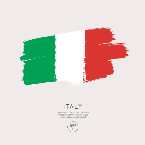 Itália Bandeira Vetor Ilustração — Vetor de Stock