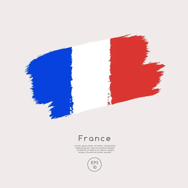 França Bandeira Vetor Ilustração — Vetor de Stock