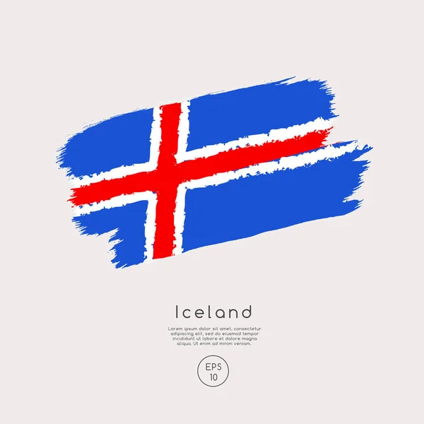 Iceland Bandera Vector Ilustración — Archivo Imágenes Vectoriales