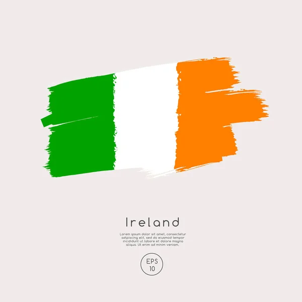 Ilustração Vetor Bandeira Irlanda —  Vetores de Stock