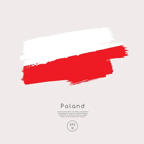 Poland Flagge Vektor Illustration — Stockvektor