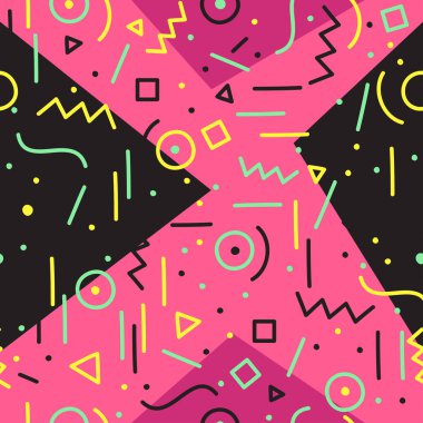 Renkli soyut Seamless Modeli: Vektör çizim