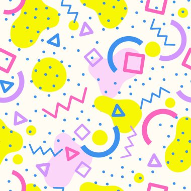 Renkli soyut Seamless Modeli: Vektör çizim