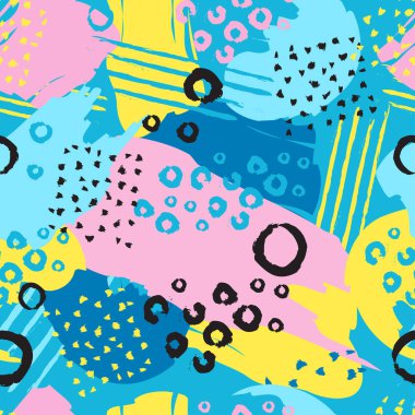 Renkli soyut Seamless Modeli: Vektör çizim