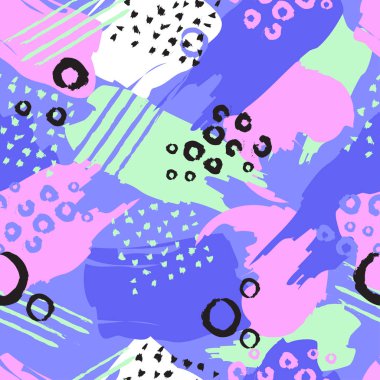 Renkli soyut Seamless Modeli: Vektör çizim