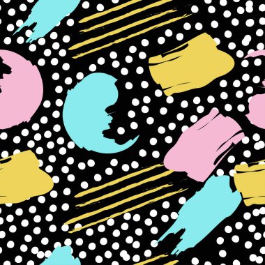 Yazdırma, Web sitesi, kumaş, kartları vb için renkli soyut Seamless modeli. Vektör çizim