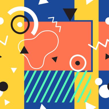 Yazdırma, Web sitesi, kumaş, kartları vb için renkli soyut Seamless modeli. Vektör çizim