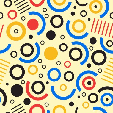 Yazdırma, Web sitesi, kumaş, kartları vb için renkli soyut Seamless modeli. Vektör çizim