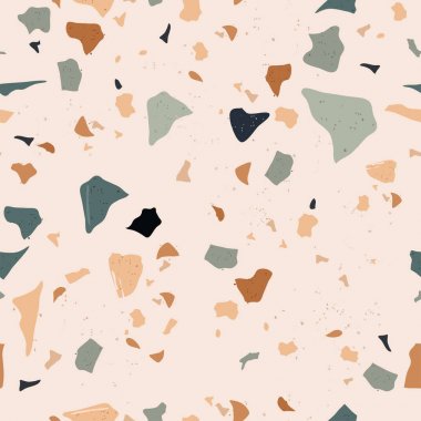 Dizi güzel Terrazzo Seamless Modeli: vektör çizim