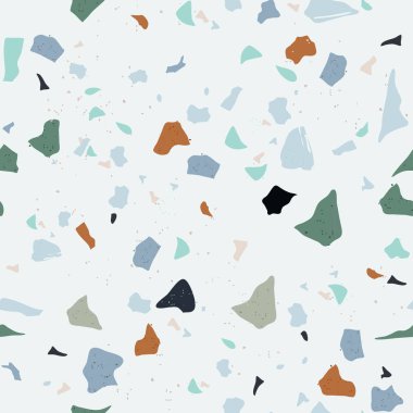 Dizi güzel Terrazzo Seamless Modeli: vektör çizim