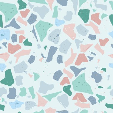 Dizi güzel Terrazzo Seamless Modeli: vektör çizim