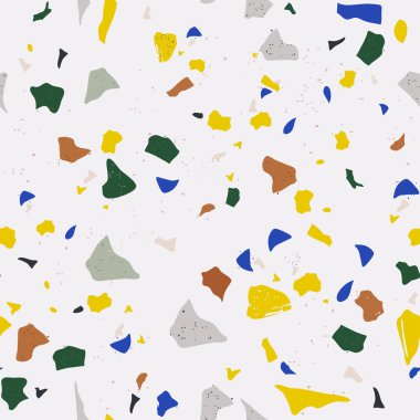 Dizi güzel Terrazzo Seamless Modeli: vektör çizim