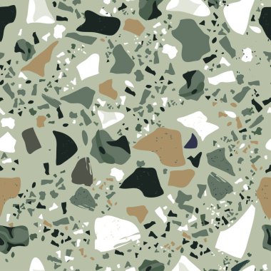 Dizi güzel Terrazzo Seamless Modeli: vektör çizim