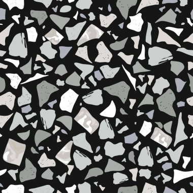 Dizi güzel Terrazzo Seamless Modeli: vektör çizim