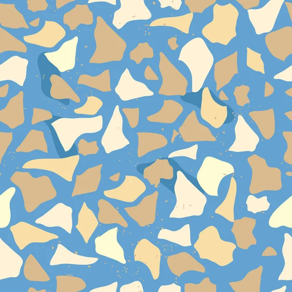 Aantal Prachtige Terrazzo Naadloze Patroon Vector Illustratie — Stockvector