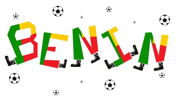 面白い文字セットのサッカー世界フラグ ベクトル イラスト — ストックベクタ