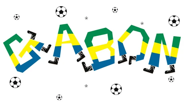 Fußball Weltfahne Auf Witzigem Alphabet Set Vektorillustration — Stockvektor