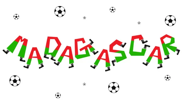 Calcio World Flag Funny Alphabet Set Illustrazione Vettoriale — Vettoriale Stock