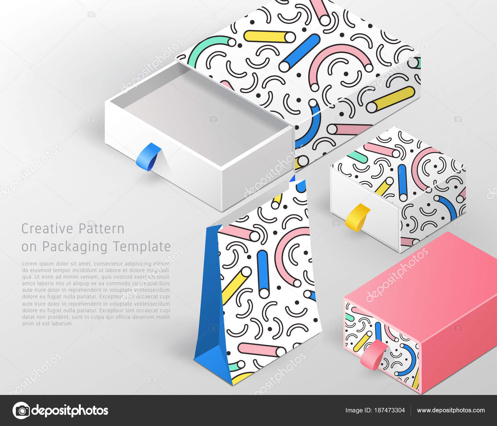 Creative Pattern Packaging Template Vector Illustration Stock Vector C Daraon