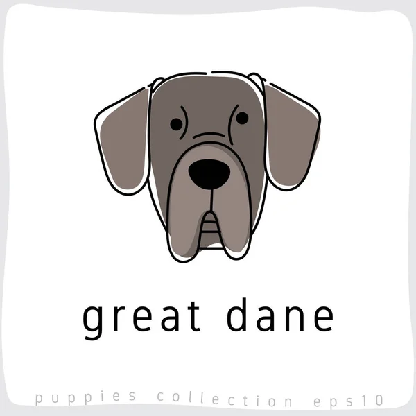 Dog Breed Collection Vector Illustration — Stock Vector
