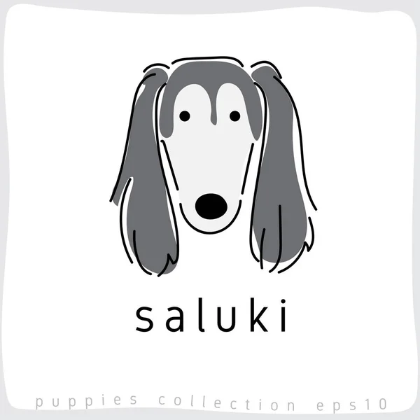 Collezione Dog Breed Illustrazione Vettoriale — Vettoriale Stock