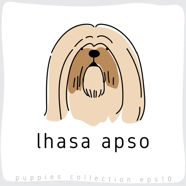 Collection Race Chiens Illustration Vectorielle — Image vectorielle