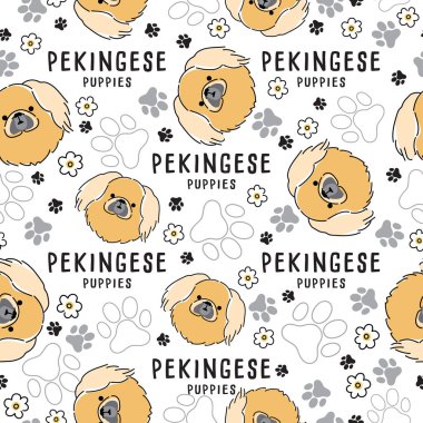 Köpek doğurmak koleksiyonu: Dikişsiz desen: vektör çizim